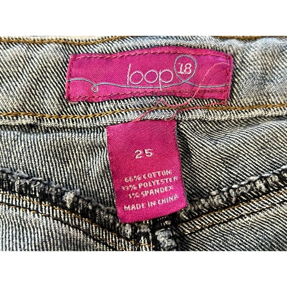 Loop 18 Women's Size 25 High Rise Wide Leg Medium Wash Denim Blue Jeans - Picture 4 of 4